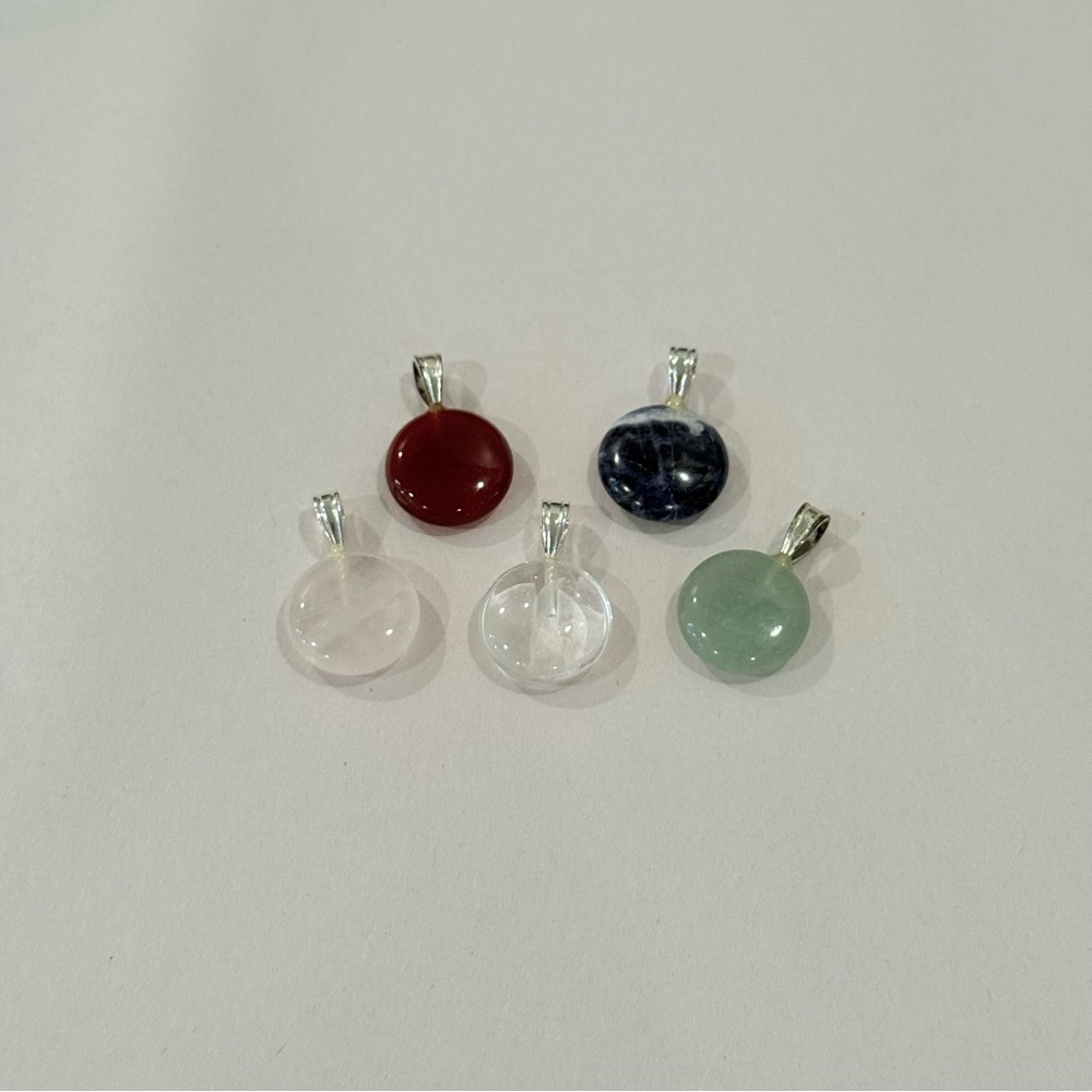 Vintage AVON Multi-Colored Polished Stone Pendants